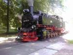 RBB 99 1781 beim Verlassen des Haltepunkts Jagdschloss am 30.5.13