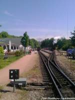 RBB 99 1784 ist soeben aus Ghren im Bahnhof Binz angekommen und Fhrt in wenigen Minuten weiter nach Putbus am 30.5.13