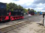 RBB Kf 6003, 99 1781 & 199 008-4 im Kleinbahn BW Putbus am 12.8.13