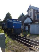 RBB 251 901 aus Lauterbach Mole bei der Einfahrt in Putbus am 27.8.13