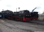 RBB 99 4801 & 99 4802 abgestellt im Kleinbahn BW Putbus  & RBB 99 4011 bei ihrer Betriebspause im Kleinbahn BW Putbus am 29.10.13