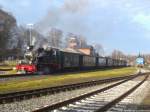 RüBB 99 4802 mit ziel Lauterbach Mole im Bahnhof Putbus am 27.12.13