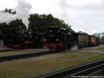 99 4633 und 99 4011 im Bahnhof Putbus am 30.5.15