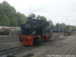 RBB 99 4652 fhrt im Putbusser Bahnhof fr Fhrerstandsmitfahrten hin und her am 31.5.15