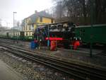 99 4632 der RBB im Bahnhof Ostseebad Ghren am 23.12.18