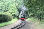 99 4802 mit Ziel Ostseebad Ghren unterwegs in die Hochwlder der Granitz am 28.7.21