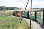 Panorama-Wagen Foto mit der 99 4802 aufm Weg nach Lauterbach Mole am 28.7.21