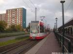 Wagen 692 der HAVAG in der Haltstelle Halle, Sdstadt am 8.9.14