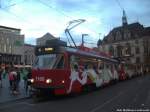 Wagen 1160 der HAVAG als Linie 3 mit ziel Trotha an der Haltestelle Marktplatz in Halle (Saale) am 9.10.14