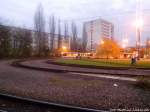 HAVAG Straenbahnen an der Endhaltestelle Trotha am 6.11.14