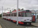 Wagen 206 der HAVAG an der Haltestelle Rennbahnkreuz am 24.6.15