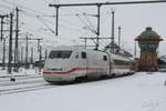 401 XXX verlsst mit ziel Berlin Hbf den Bahnhof Halle/Saale Hbf am 15.2.21