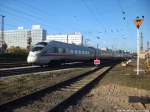 BR 411 beim verlassen des Bahnhofs Halle (Saale) Hbf in Richtung Berlin am 1.11.14