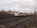 BR 411 als Ersatz-InterCity mit ziel Magdeburg Hbf beim verlassen des Bahnhofs Halle (Saale) Hbf am 19.11.14