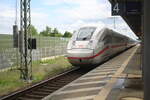 146 566 bei der Durchfahrt im Bahnhof Leipzig-Messe am 24.5.22