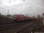 BR 612 im Doppelpack auf Rangierfahrt in den Bahnhof Halle (Saale) Hbf am 19.11.14