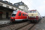 612 031/531 mit dem RE3 mit ziel Gera gesellte sich neben die 218 105 und dem SVT 137 234 im Bahnhof Altenburg am 22.3.21