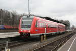 612 593/093 verlsst als RE33 mit ziel Nrnberg Hbf den Bahnhof Marktredwitz am 23.3.21