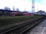 BR 628 im Doppelpack als RE6 mit Ziel Lbeck Hbf im Bahnhof Bad Kleinen am 13.4.13