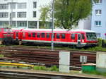 Ein Doppelmot-628.2er abgestellt im Ulmer Hbf am 19.4.17