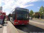 Wagen 363 an der Haltestelle Schwimmhalle am 15.6.15