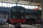 Die V36 235 der Dampfbahn Fr�nkische Schweiz im DLW Meiningen am 29.M�rz.2014