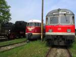 Der Tender von 52 7409,Der orginale Weltmeisterzug von 1954 und ein Steuerwagen standen am 26.April.2014 im au�engel�nde des DLW Meiningen