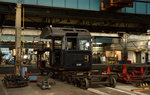 In der Richthalle des DLW Meiningen stand am 02.04.2016 des F�hrerhausdach der Glauchauer 23 1097.