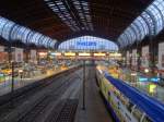 Der Hamburger Hauptbahnhof am Abend.