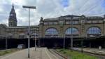 Die nördliche Bahnhofsausfahrt von Hamburg Hauptbahnhof.