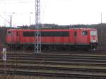 155 217 stand,am 02.März 2015,mit einem Schadzettel in Mukran.