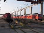Die gegenwärtig letzten Schrottdieselloks in Mukran am 01.November 2015.