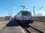 Vectron Michael 193 891 im Einsatz bei ITL,am 22.April 2016,in Mukran Mitte.