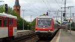 Einfahrt des  Schleswig-Holstein-Express  nach Flensburg Hbf in den Bahnhof von Neum�nster, der viertgr��ten Stadt im n�rdlichsten Bundesland Deutschlands.