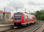 Plauen (Vogtl) ob Bf, Ausfahrt der Triebzüge 612 092 mit 612 615 als RE 3445 nach Dresden am 11.