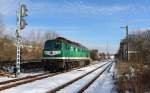 V 300 003 der SBW (232 684-1) zu sehen am 05.01.15 in P�llwitz.