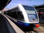 UBB GTW 2/6 mit ziel Barth im Bahnhof Stralsund Hbf am 18.6.13