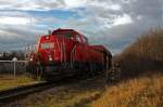 261 011 mit der Kohle�bergabe am 10.01.14 in Weimar