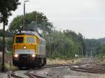 SGL V 300.18 kam mit einem Bauzug am 19.08.13 nach Weischlitz/V.