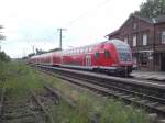 RB 75 im Bahnhof Weiterstadt kurz vor der Ausfahrt nach Darmstadt HBF