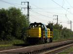 Eine Mak G 1000 BB von Spitzke Logistik durchfuhr am 2.10.14 den Bahnhof Weiterstadt
