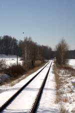 Leider stillgelegt, die Stecke Bad Schmiedeberg-Bad D�ben-Eilenburg.
