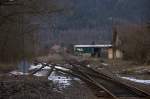Die Strecke von Karlovy Vary nach Merklin bei Hroznetin (Tschechien)Es verkehren aktuell noch 5 Zugpaare  Strecken Nr: 141 12.02.2014  11:09 Uhr.