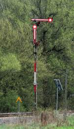 Das Einfahrsignal B von Steinbach-Hallenberg für die Züge die aus Ri.Schmalkalden kommen.