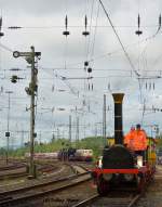 Der Adler bei einer Ankunft seiner zahlreichen Besucherfahrten beim Sommerfest in Koblenz am 13.06.2015.