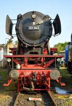 Die 23 042 stand bei den Bahnwelttagen unter dampf.
