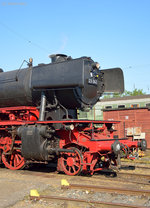 Blick auf die Front der 23 042 w�hrend den Bahnwelttagen 2016.