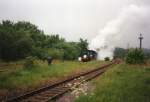 38 1182 war im Jahr 1998 mit dem Tausendtürenzug zwischen Fröttstädt und Friedrichroda unterwegs.Hier beim umsetzen in Friedrichroda,heute könnte man es nicht mehr machen,weil