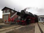 41 1144-9 setzt im Bw Arnstadt ein St�ck Richtung Zug vor am 08.Feb.2014