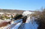 41 1144-9 zu sehen mit dem Rodelblitz am 07.02.15 bei der Ausfahrt in Gr�fenroda.
